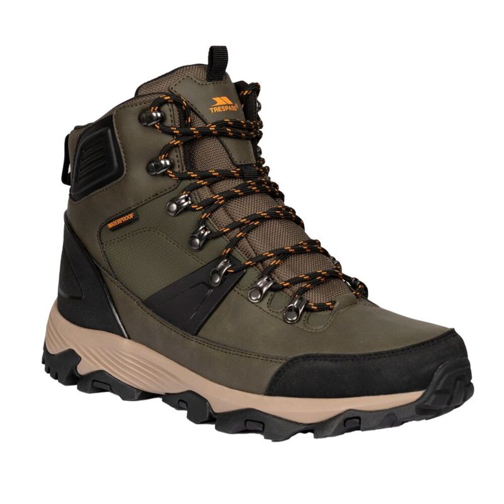 Trespass Mens Conrad Waterproof Walking Boots / Olive